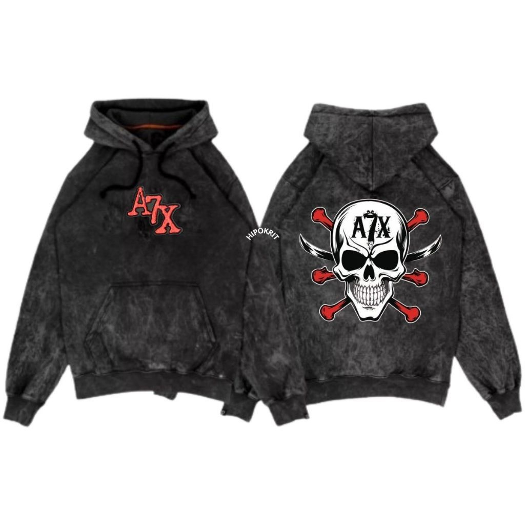 Jaket Hoodie Band Avenged Sevenfold A7X Afterlife - Pria Wanita Custom Distro Polos
