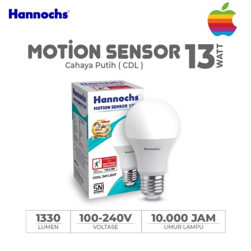 Led Hannochs Motion Sensor 5w 9w 13w - Lampu Hannochs Motion Sensor Gerak