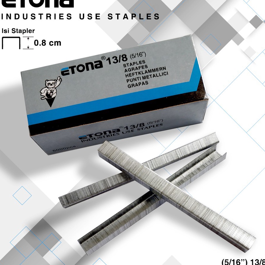 

LANGSUNG ORDER GAN Staples Etona 138 mm Isi staples untuk Isi Stapler Tembak Tacker