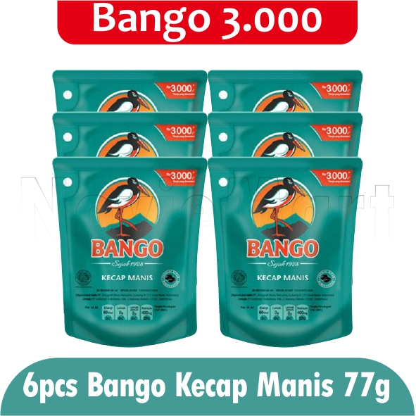 

[ Paket isi 6 ] Bango Kecap Manis 77gr/60ml Kemasan Kecil