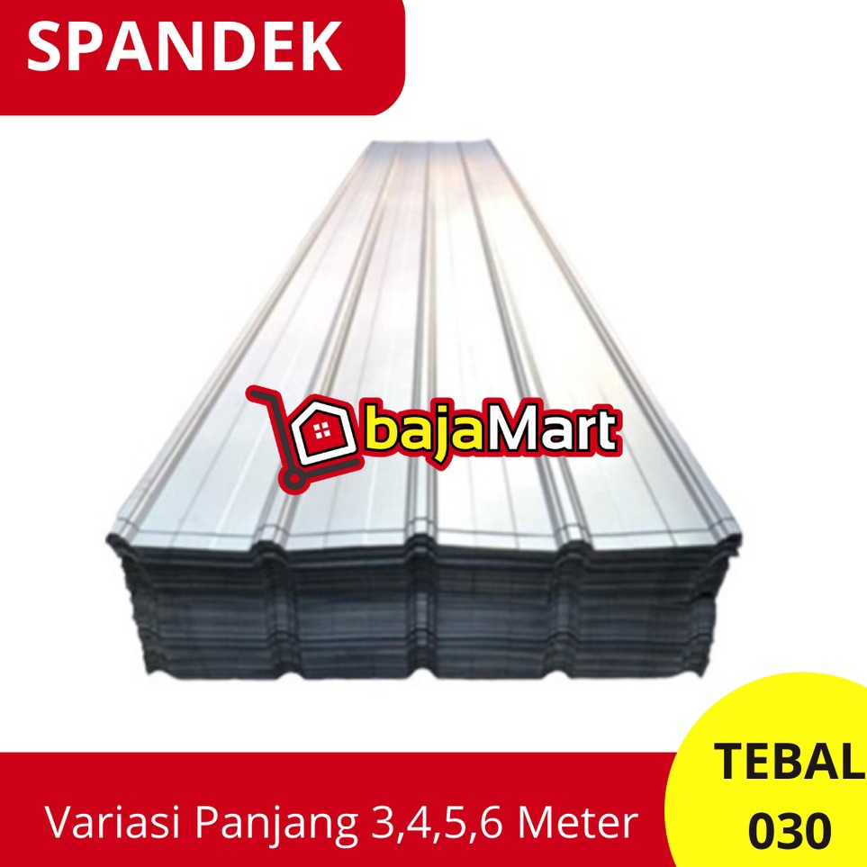 Grosir Terkeren  Atap Spandek Galvalume 3mm panjang 3456 Meter