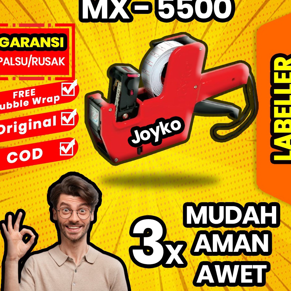 

Dijamin Original Alat Mesin Label Harga Price Labeller Joyko MX55 1 Baris 8 Digit Mesin Label Harga expired COD