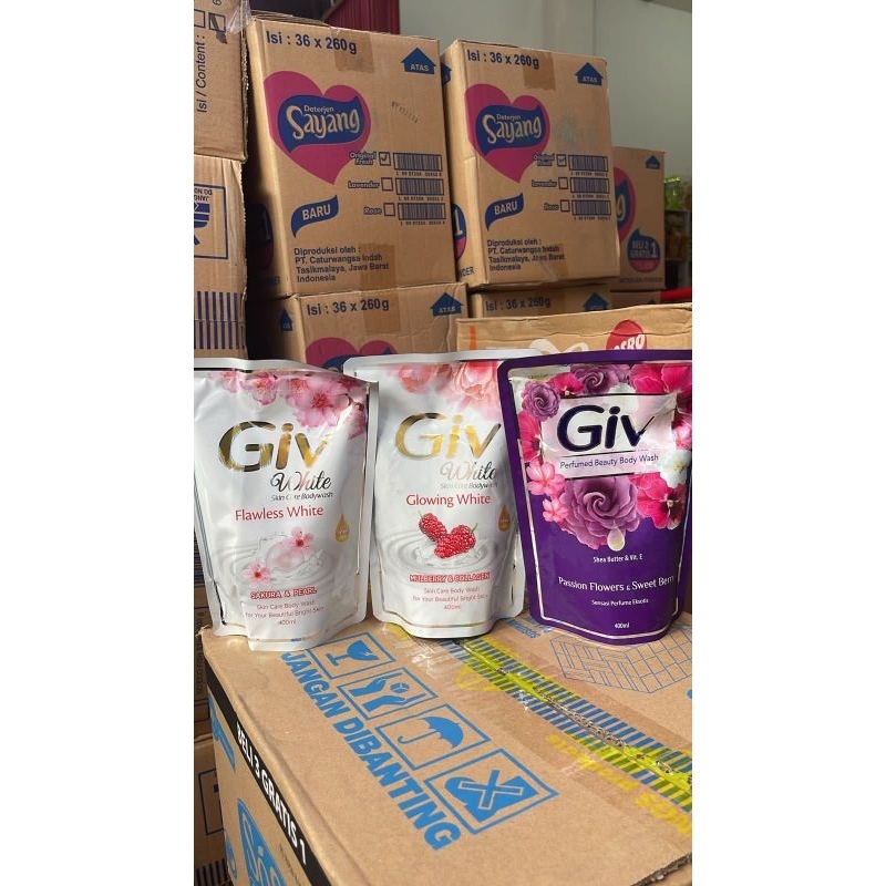 Sabun Cair Giv 400ml/Sabun Mandi Cair Refil/Bodywash Giv 400ml