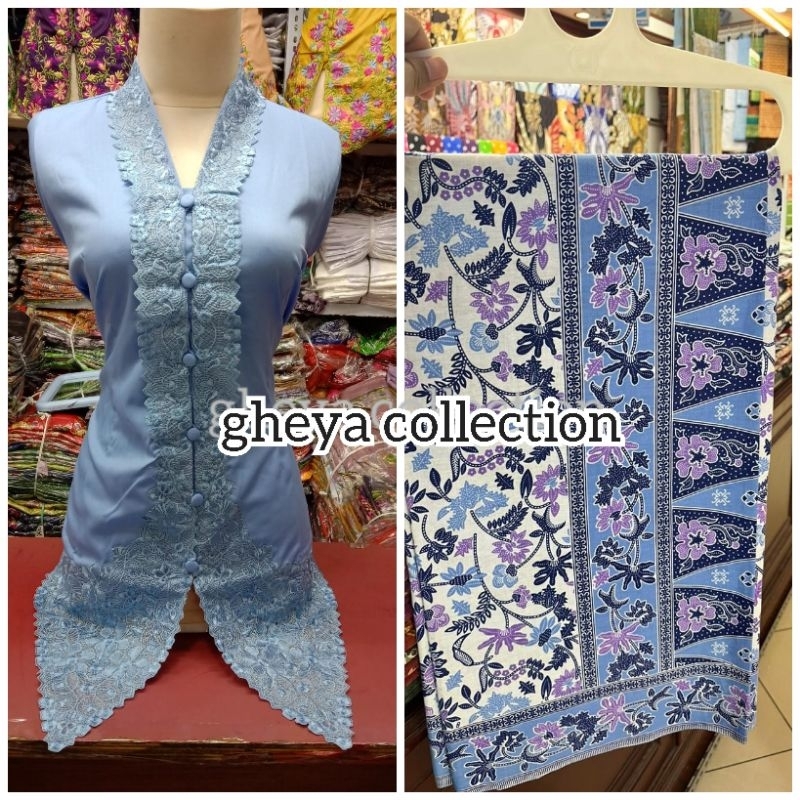 SIZE JUMBO LD 130/SETELAN KEBAYA ENCIM BORDIR SENADA/KEBAYA WANITA MODERN