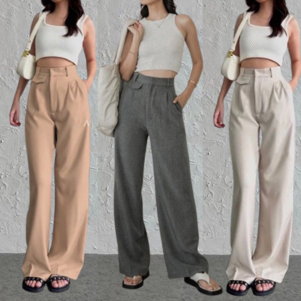 ORO PANTS - Loose Pants Trouser Wanita - Celana Anti Kusut - Celana Kulot Wanita