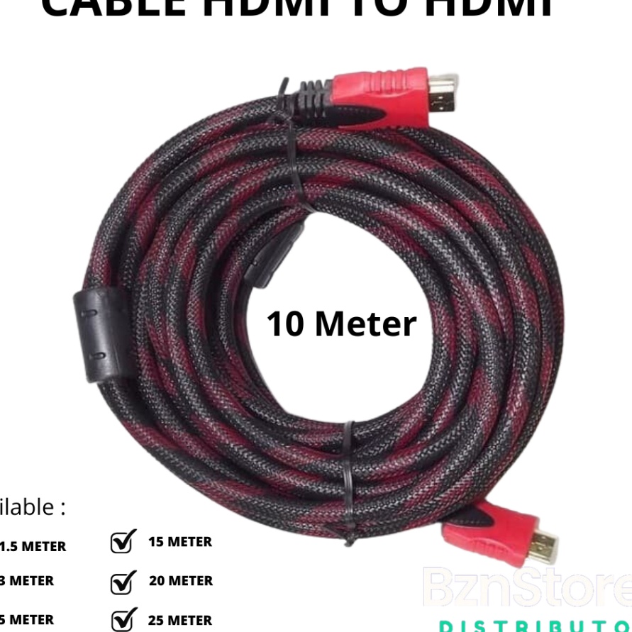 FASH SALE Kabel HDMI 1m Serat  Kabel HDMI to HDMI 1m  Kabel HDMI jaring1 meter Kabel HDMI to HDMI ja
