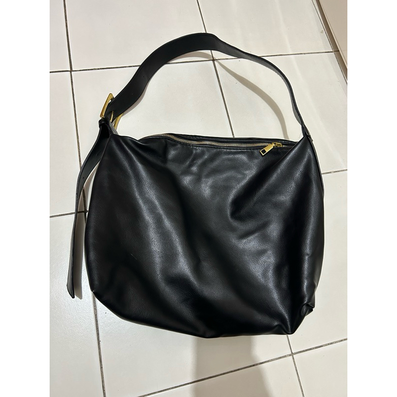 [PRELOVED] Tas Bahu Selempang Wanita Korean Vintage Style Shoulder Bag Besar Kulit PU Leather Lembut