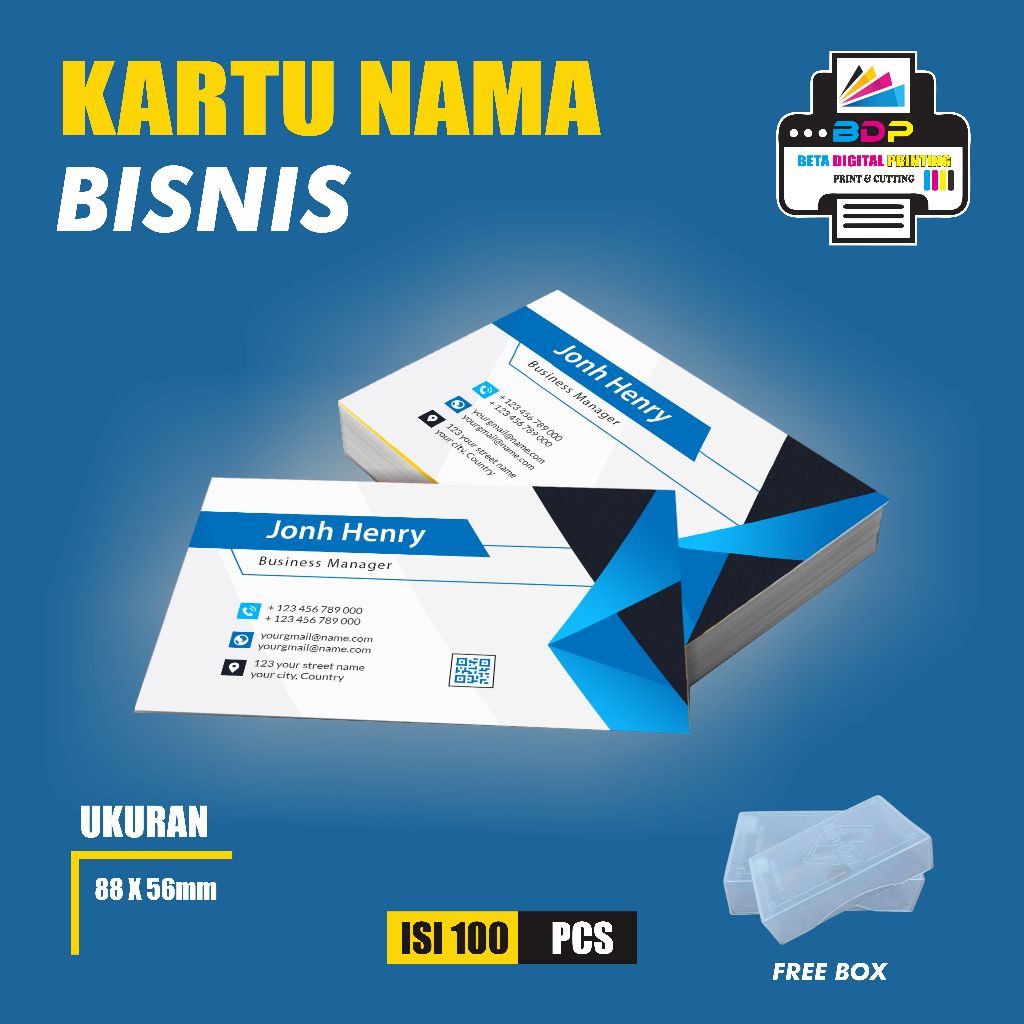 

Cetak Kartu Nama Murah 1 Box Isi 100 Pcs Free Box