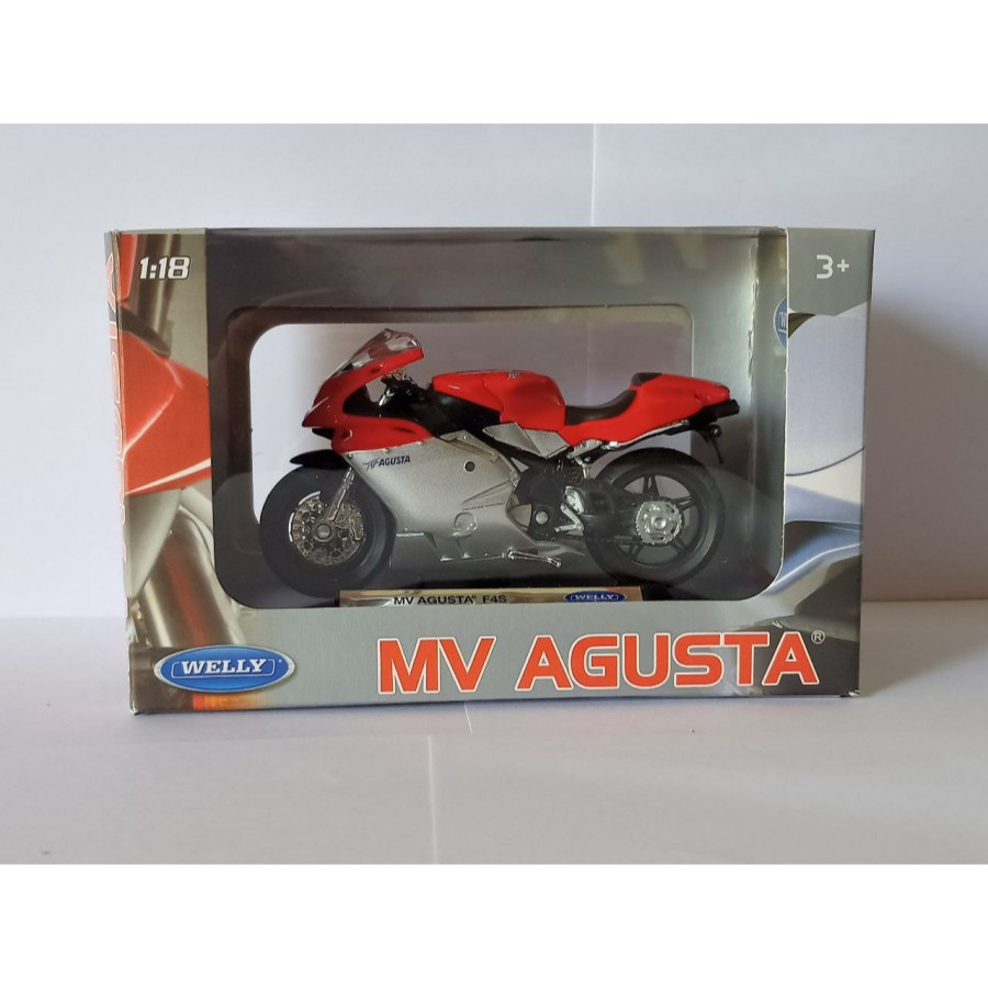 Diecast Motor MV AGUSTA F4S welly skala 18 Miniatur Motor sport harga murah