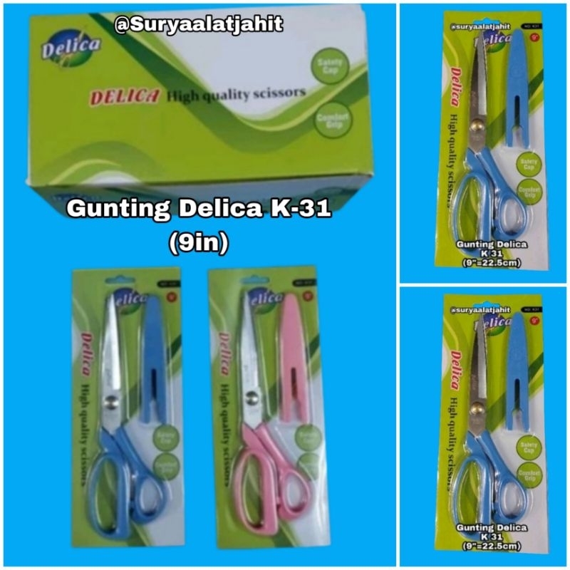 

mg Gunting Delica K-31 uk.9in ada penutupnya =.23./1pcs