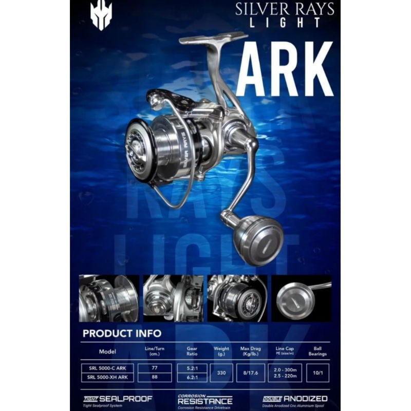Reel Tridentech Silver Rays Light Reel Pancing Spinning