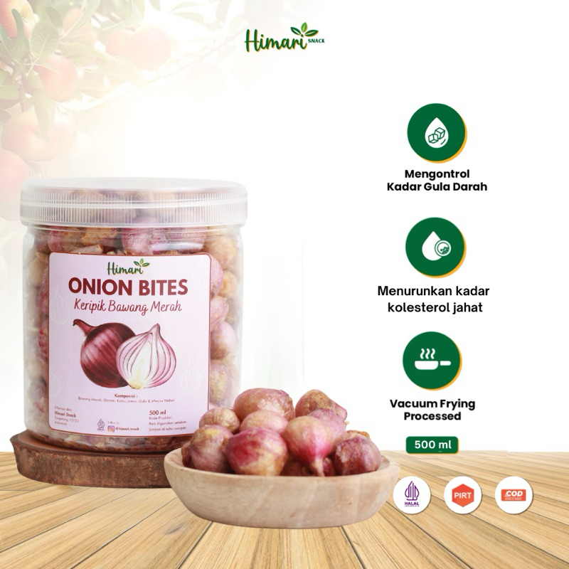 

Himari Onion Bites Keripik Bawang Merah Utuh 100% Produk Lokal Halal