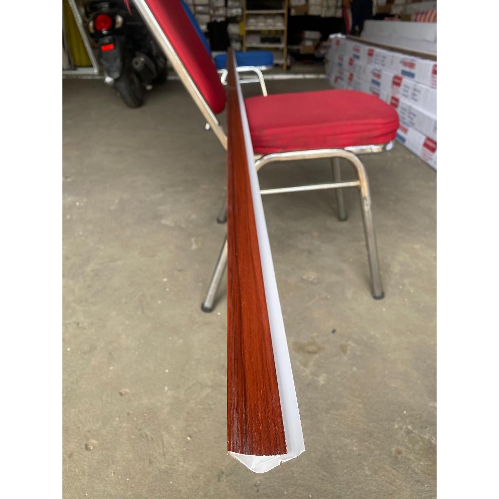 RB List Profil PVC List Pinggir Lengkung PVC List minimalis PVC motif kayu laminated doff