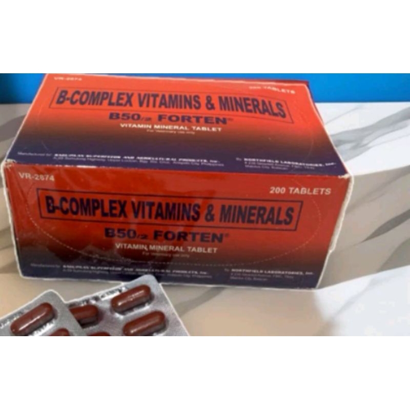 B50 Forten B-Complex Vitamin Ayam 1/2Strip