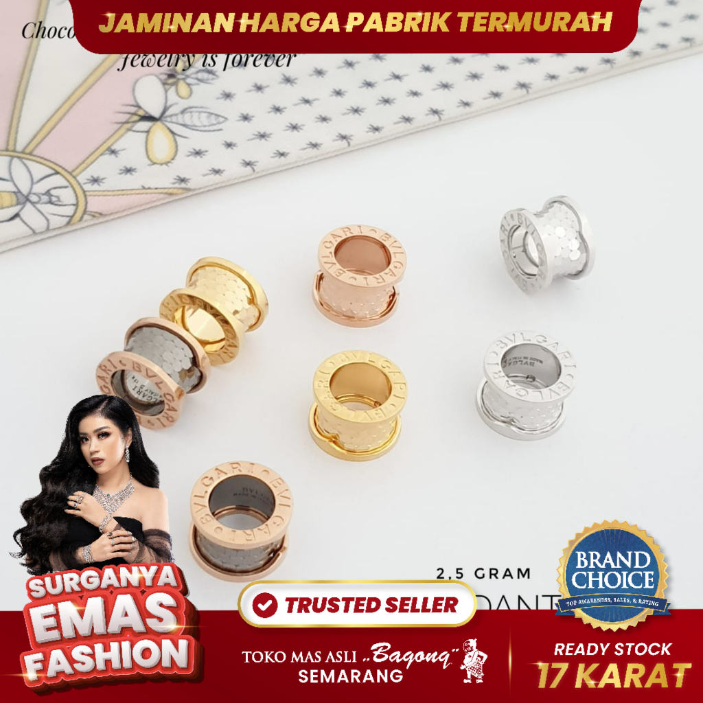 LIONTIN FASHION DISKO 17K/750-ASLI BAGONG GOLD BAGONG EMAS