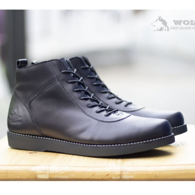 Sepatu Boots Formal Pria Kulit Asli Premium High Quality Model Terbaru Wlf Golden ORIGINAL Sepatu Bo