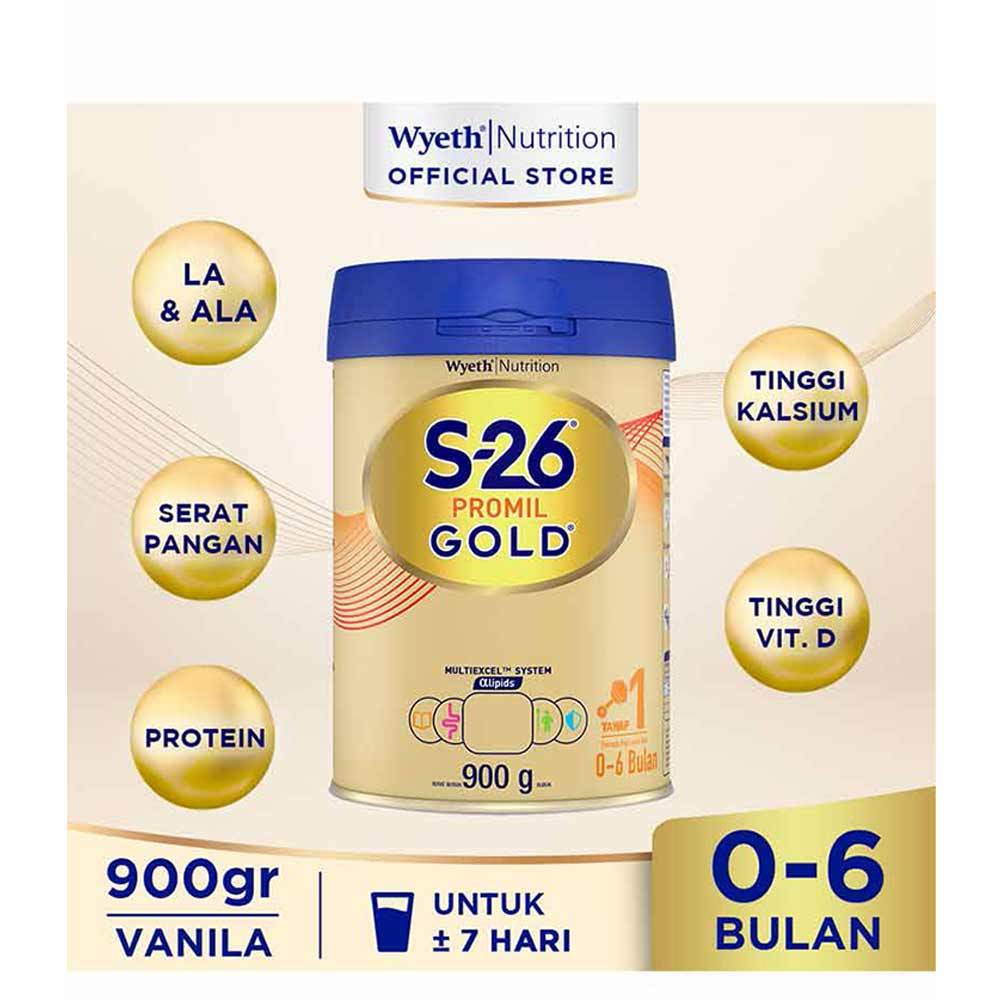 s26 promil gold 1 susu formula bayi  900gr