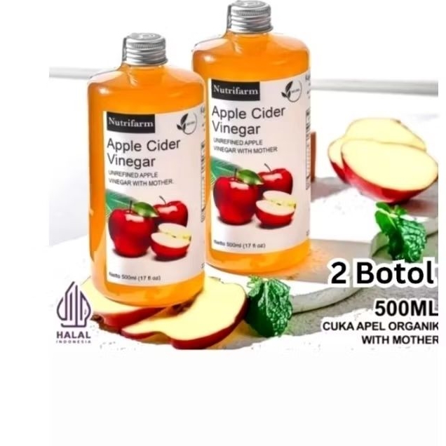 

Paket 2 pcs Cuka Apel 500ml With Mother Cuka Apel 500 ML organik Suur Lemon