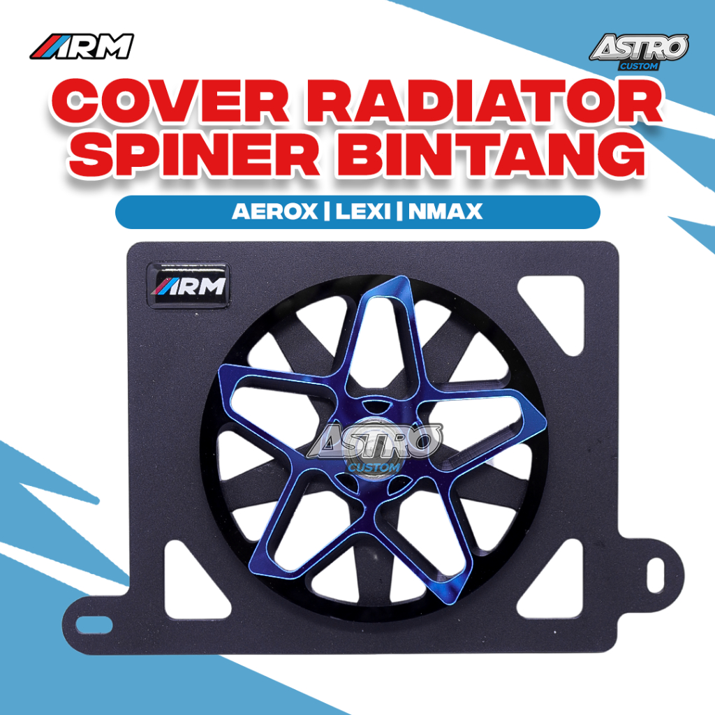 Cover Radiator Spinner Arumi Bintang Nmax 155 Aerox 155 Lexi 125 3D Two Tone Full CNC Aksesoris