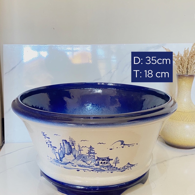 POT BONSAI KERAMIK LUKIS UKIR SIZE XXXL SUPER JUMBO