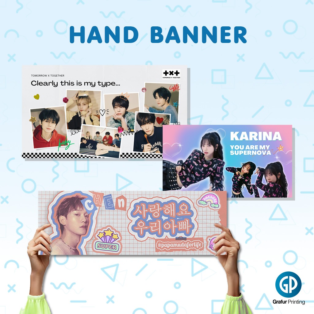 CETAK HAND BANNER / SLOGAN FREEBIES KPOP