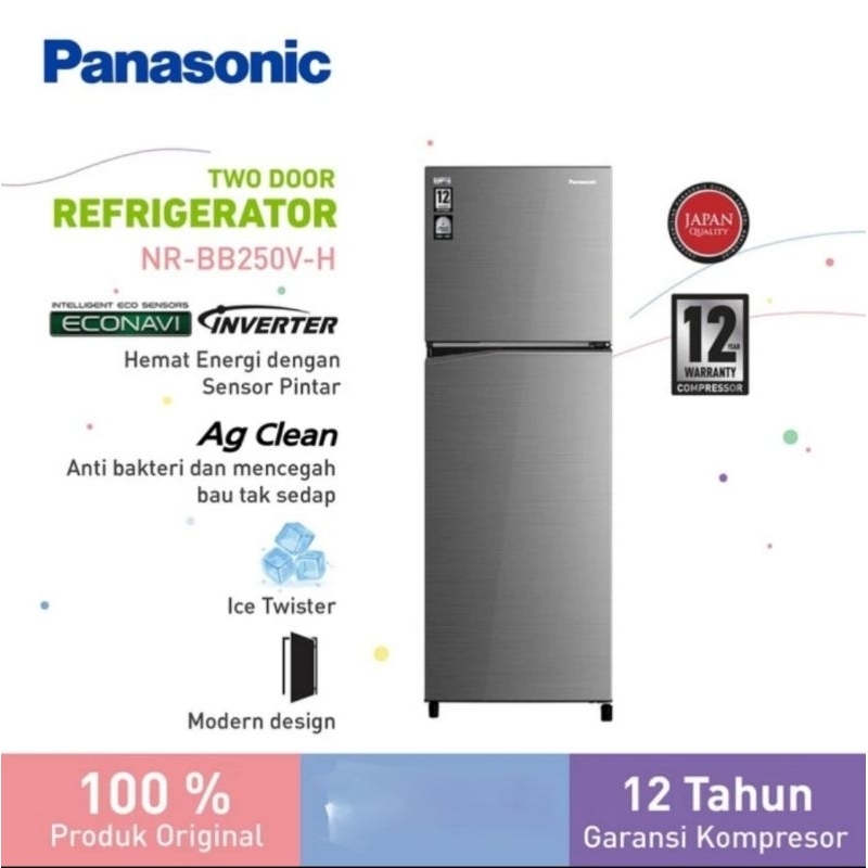 PANASONIC KULKAS 2PINTU INVERTER 246L NR-BB250VH