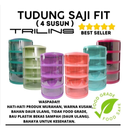 Tudung Saji Susun 4 Lemari Penyimpanan Makanan Susun