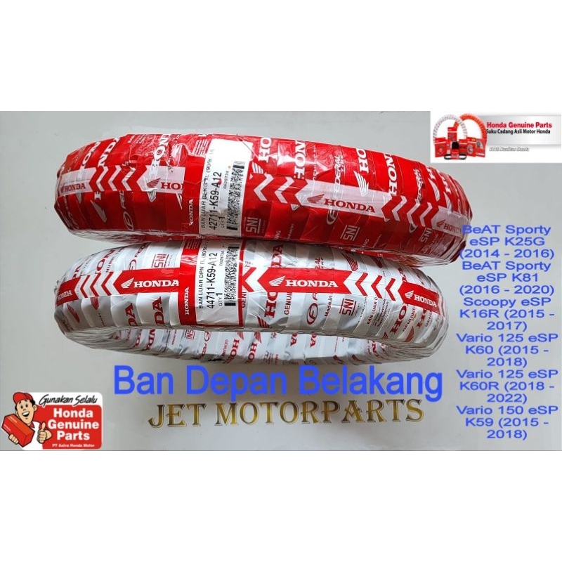 Ban luar tubles belakang vario 150 fi beat fi vario 110 fi scoopy fi ori AHM Honda