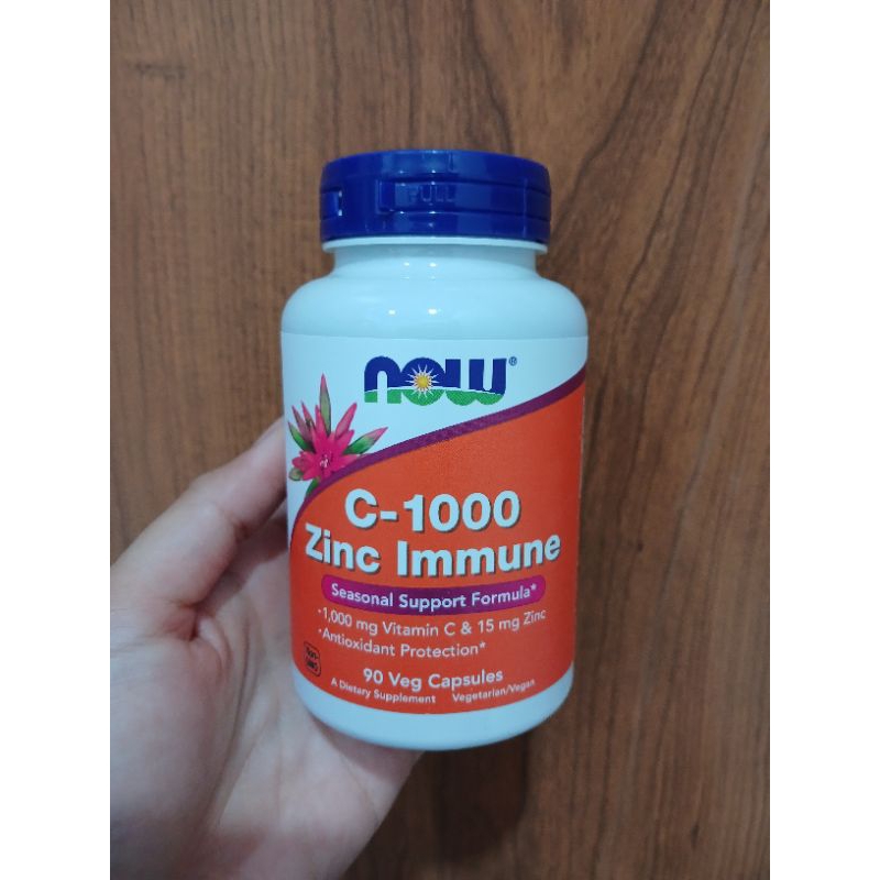 Now Foods C-1000 Zinc Immune Vitamin C 90 Veg Capsules