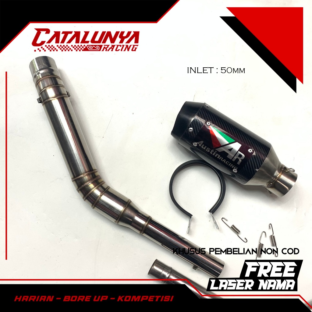 KNALPOT RACING AR AUSTIN VIXION AR AUSTIN TITAN,CARBON