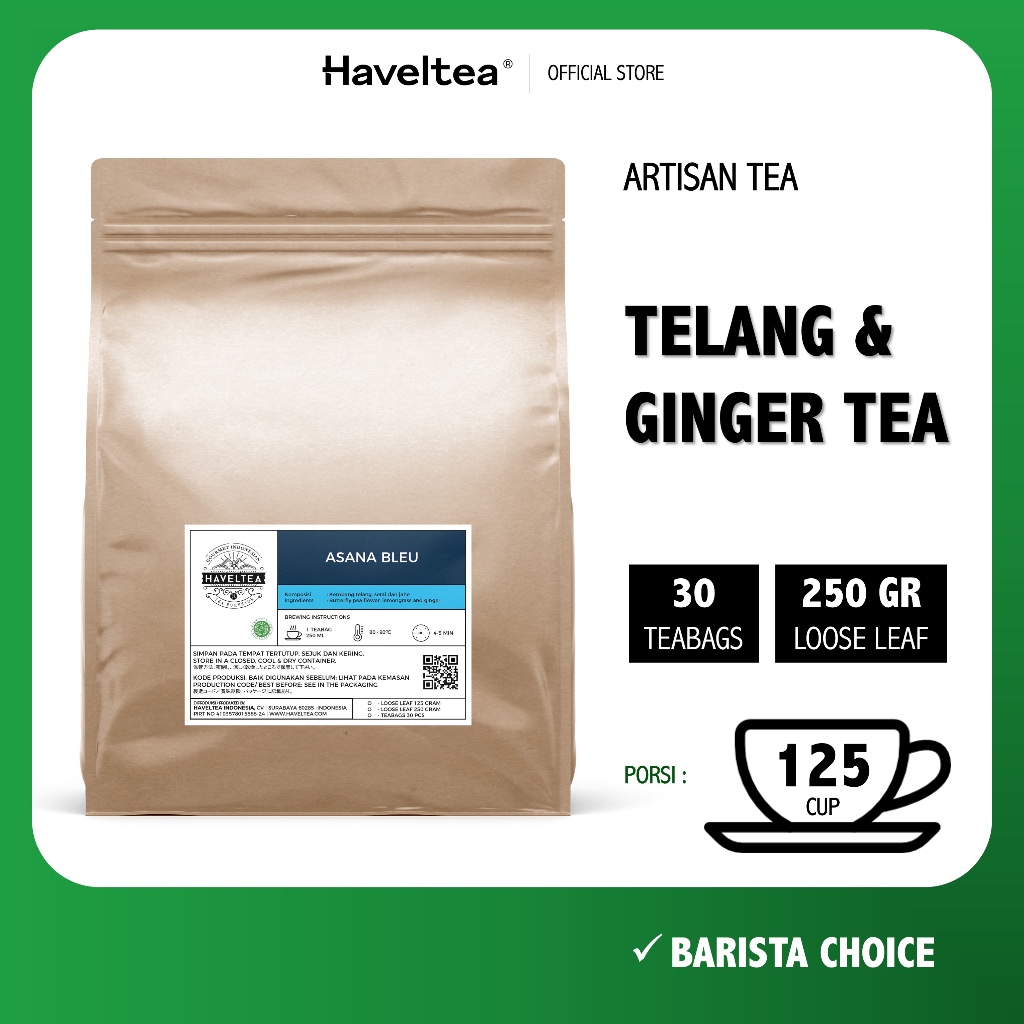 

ASANA BLEU | Pouch | Haveltea | Tisane Jahe & Bunga Telang