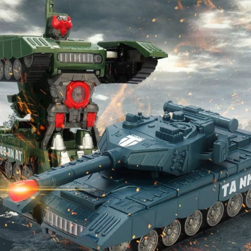 (BISA COD) FREE BATRAI  MAINAN TANK WARRIOR ROBOT - TANK ROBOT ANAK EDUKATIF / Tank Warrior Robot hi