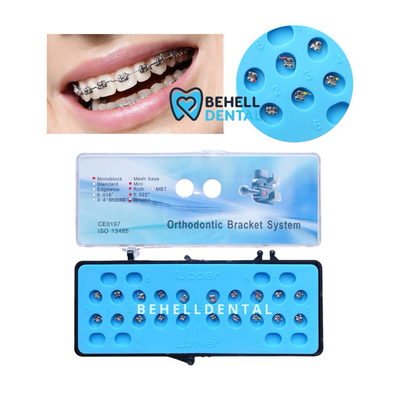 BRACKET BEHEL GIGI METAL ORTHO YUANFANG Mini Roth 3 HOOK - Braces Brackets MENGKILAP - Kawat Gigi Or