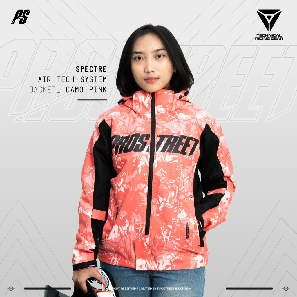 Jaket Motor Prostreet Spectre Air Tech System Camo Pink