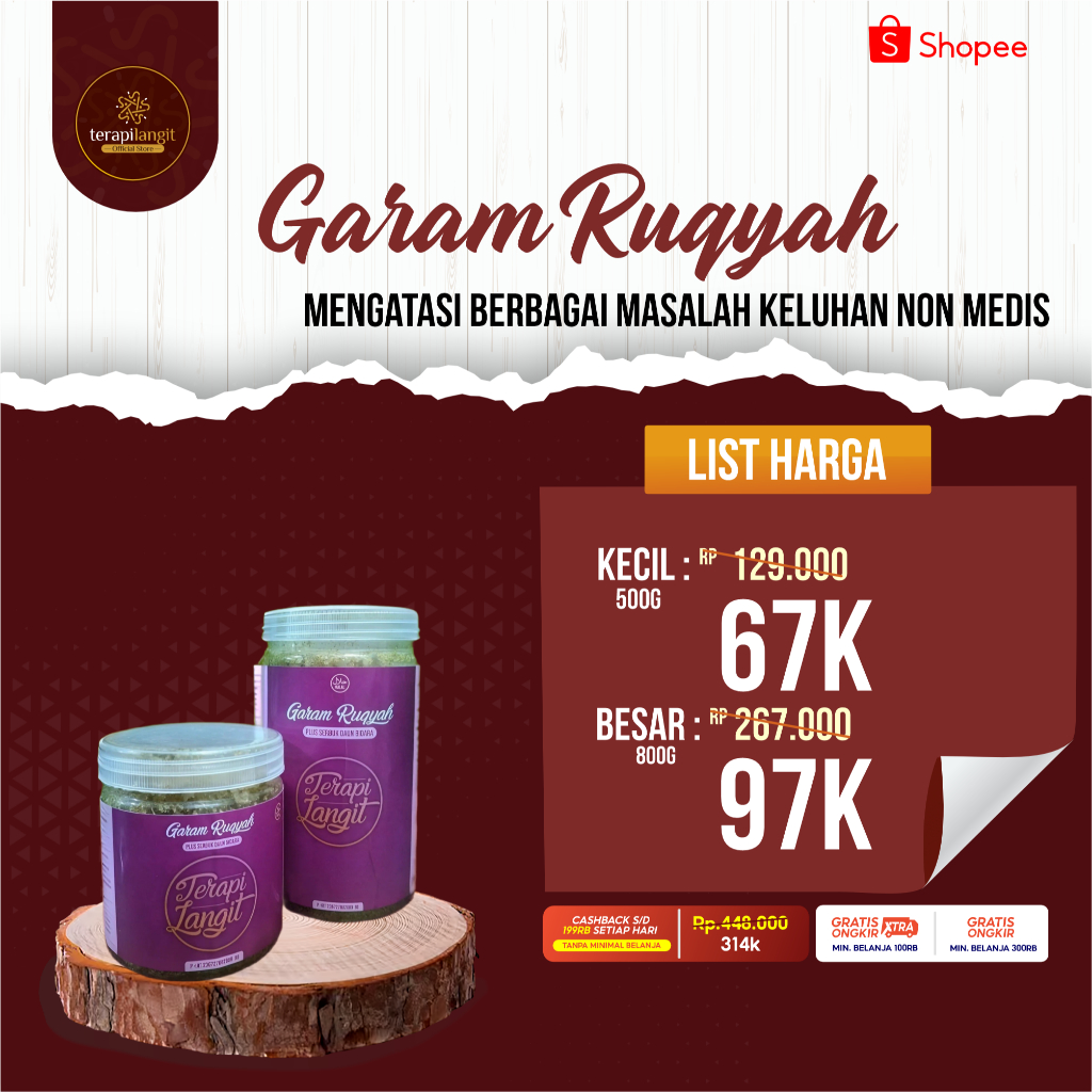 

Garam Bidara Metode Ruqyah Terapi Langit - Siap Pakai