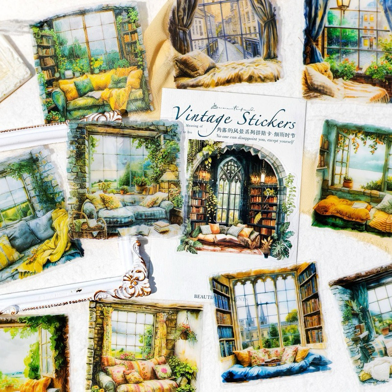 

(3DA) sticker transparan perabot rumah sofa taman home garden journaling