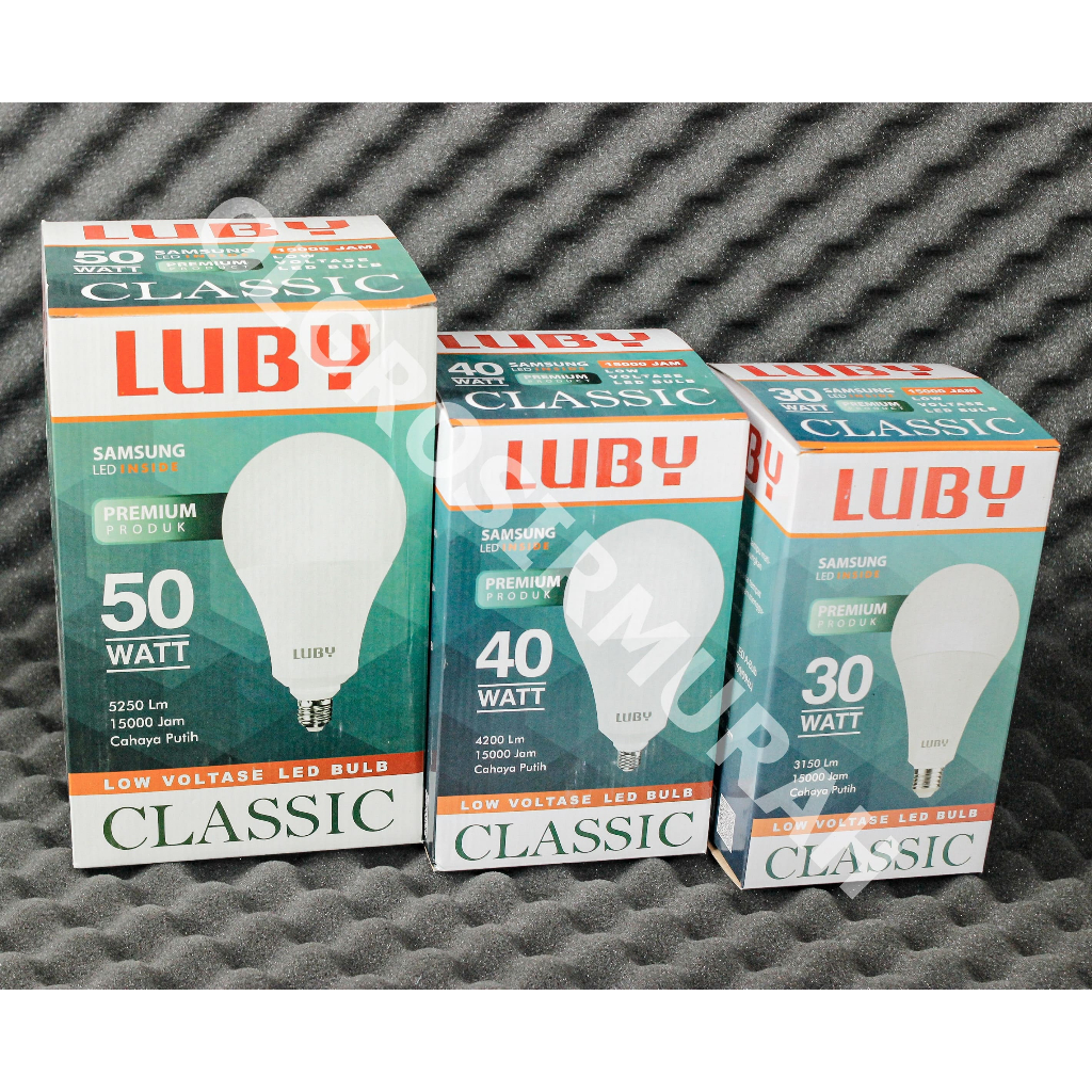 Lampu Bohlam LED Classic Luby SUper Terang 30w, 40w, 50w