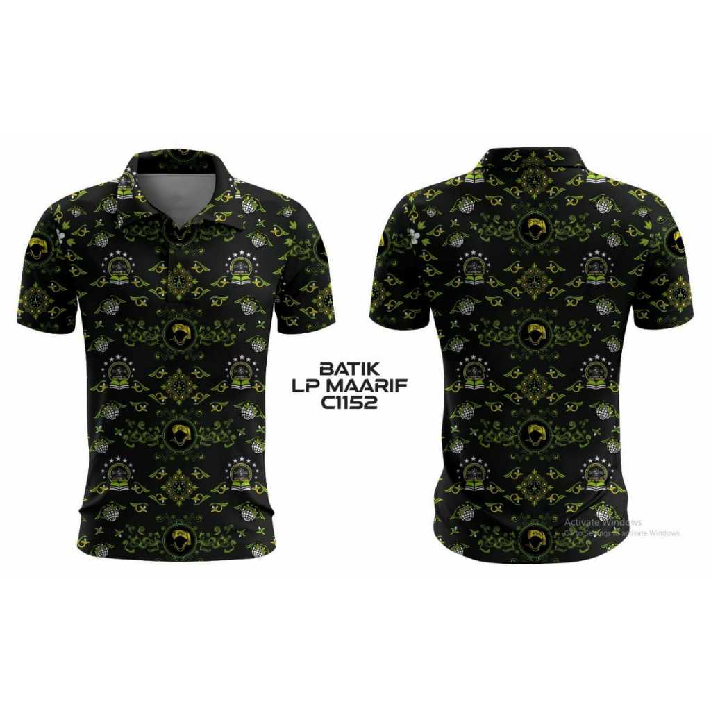 KAOS MODEL POLO BATIK LP MAARIF FULL PRINTING KUALITAS PREMIUM