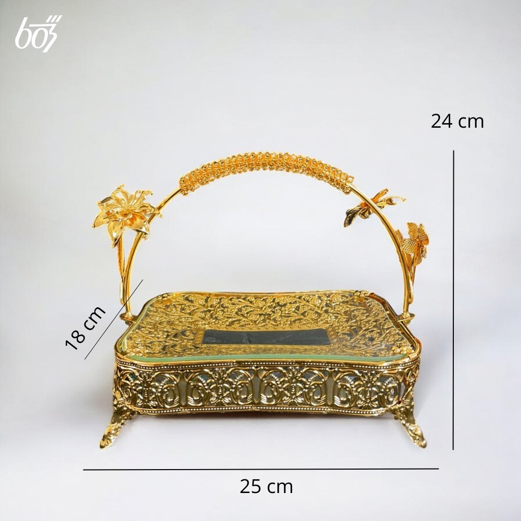 Nampan Aesthetic / Nampan Mewah / Nampan Kaca Mewah