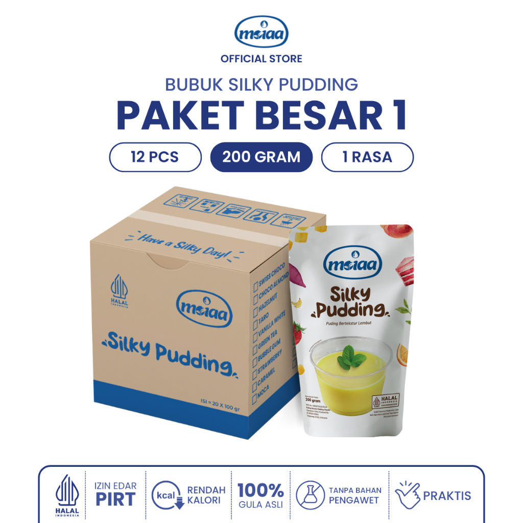 

BOX 1 RASA 200gr - Silky Pudding MOIAA 200 gram