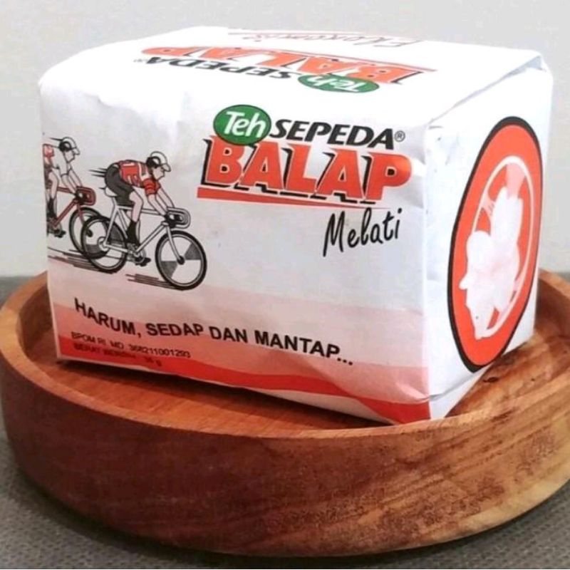 

Teh Sepeda balap Teh Tubruk Aroma Melati 1 slop isi 10 pcs Tanpa gelas