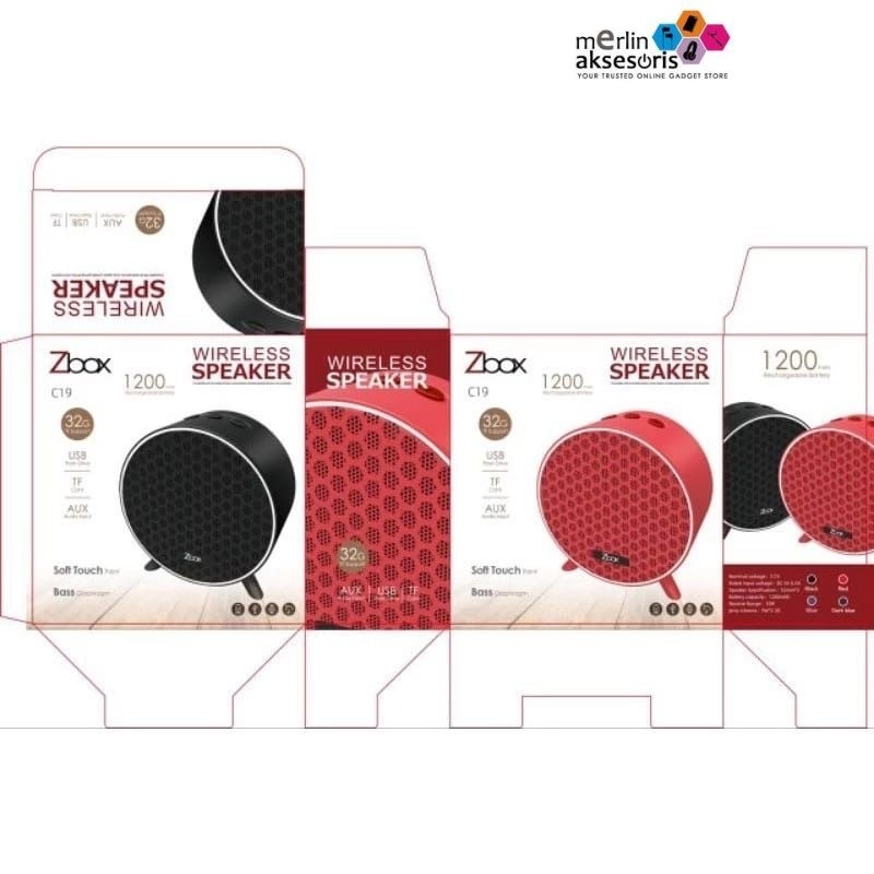 Speaker bluetooth zbox C19 super bass stereo