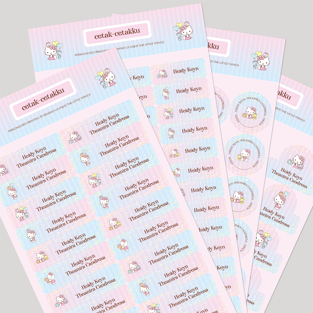 

HELLO KITTY (Tiny Chum) / COMBO PACK - 103 pcs / LABEL & STIKER NAMA WATERPROOF