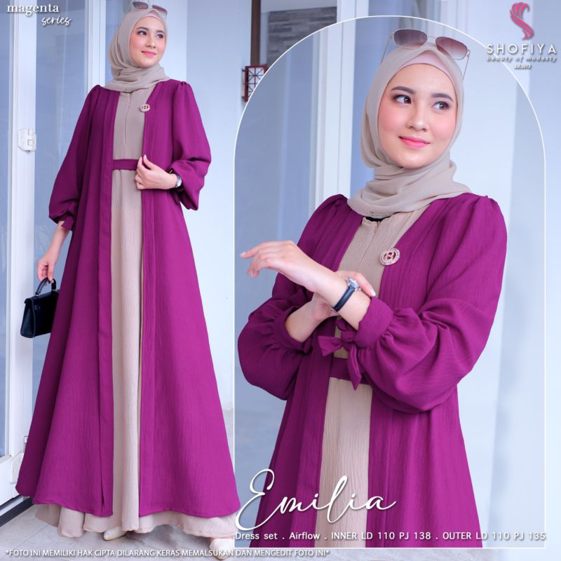 EMILIA SET INER + OUTER |BAJU MURAH | BAJU WANITA | BAJU MUSLIM |BAJU MURAH BANGET | GAMIS| GAMIS MU