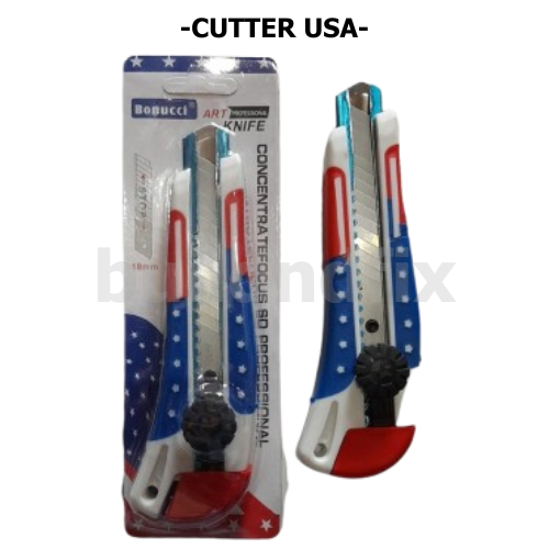 

1 LUSIN (12 PCS) PISAU CUTTER / CUTTER KNIFE MOTIF USA