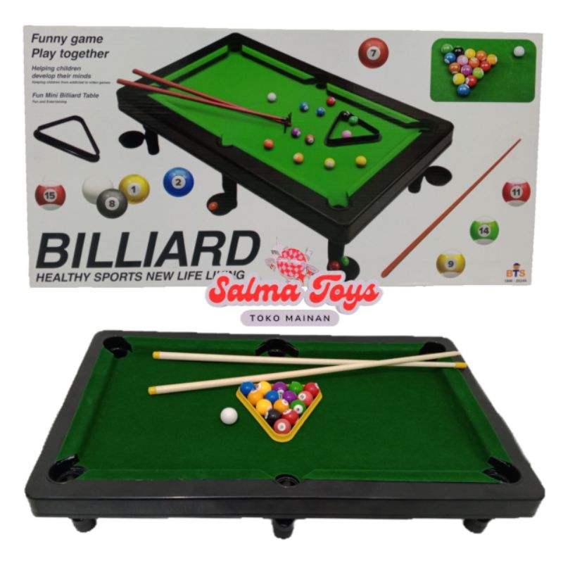 Mainan Meja Billiard Set / Billiard Mini Portable Mainan Anak