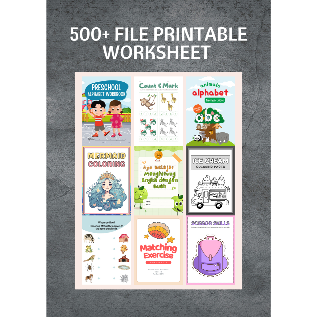 

500+ FILE PRINTABLE WORKSHEET PRESCHOOL Lembar Kerja Anak Pra Sekolah/ FILE / LEMBAR AKTIVITAS ANAK