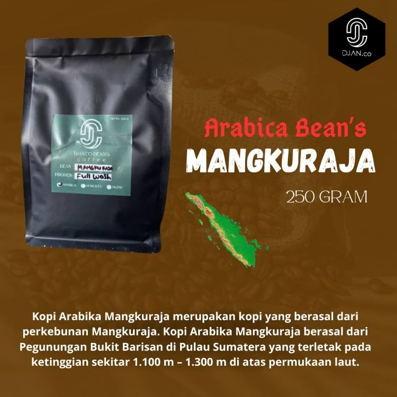 

DJAN.CO Bean Coffee Arabika MANGKURAJA // FULLWASH 250g