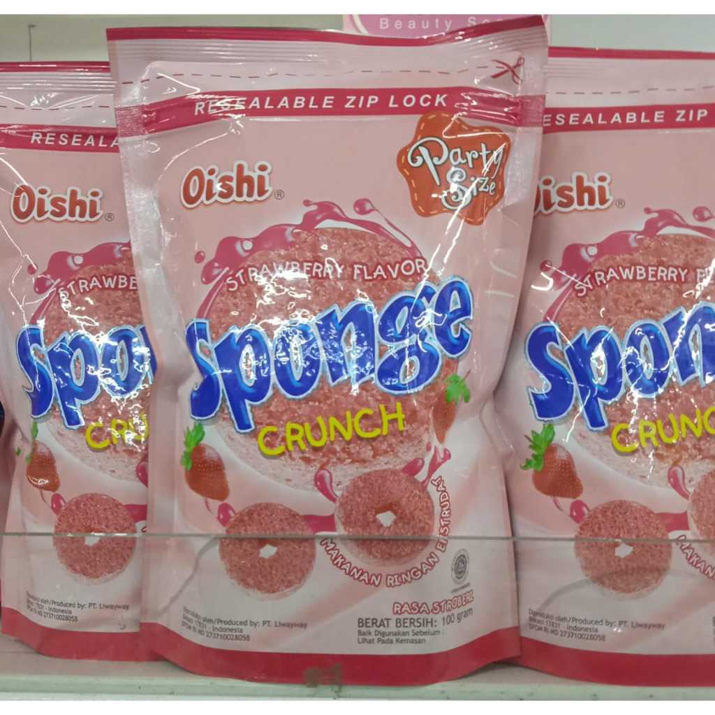 

OISHI SPONGE 100 GRAM STRAWBERRY