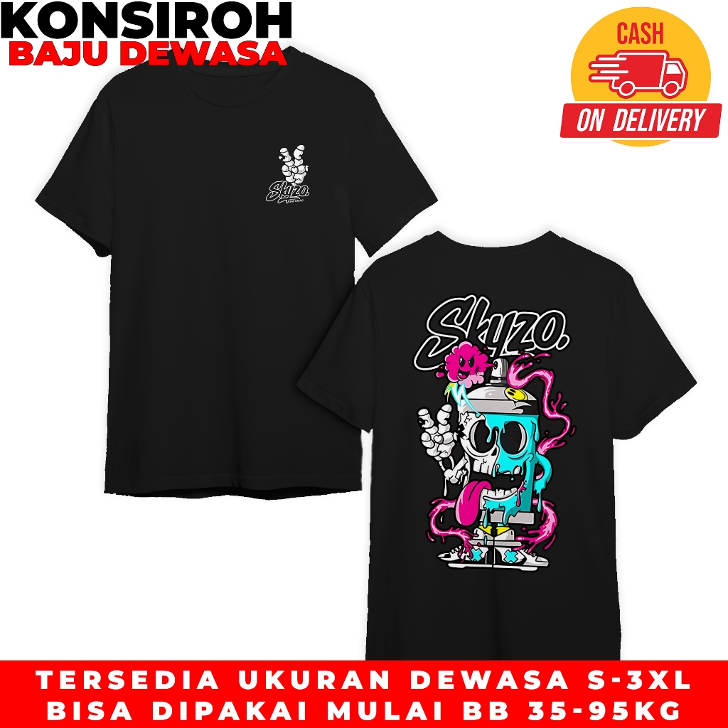 KAOS DEWASA SKYZO PILOX ANIMASI KAOS GRAFFITI ANIMASI TSHIRT SKYZO PILOX ANIMASI